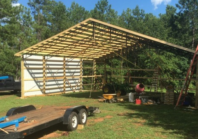 Building An Outdoor Wood Pole Barn