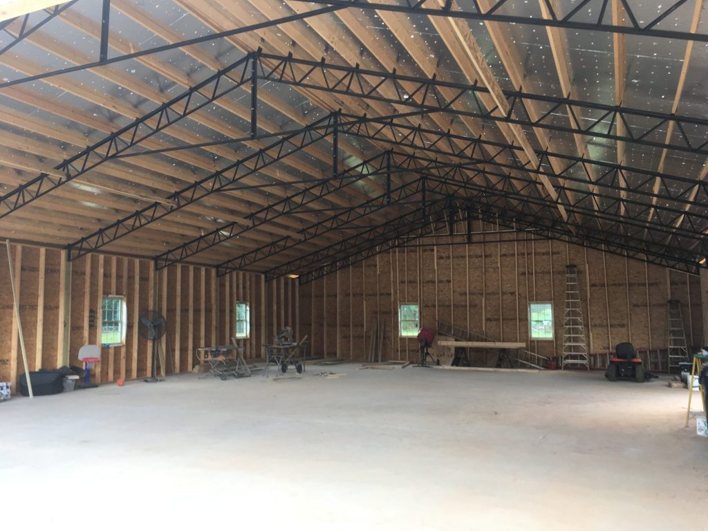 Inside Steel And Wood Enclosed Pavilion